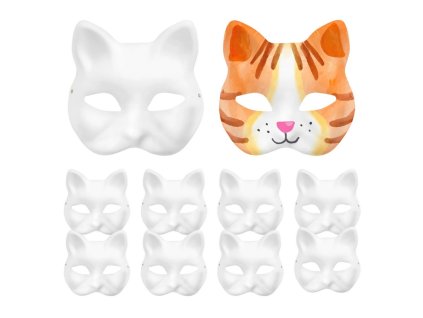 Bila kartonova maska kocky