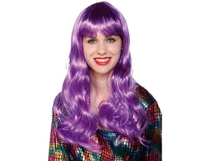 Paruka fialova dlouha