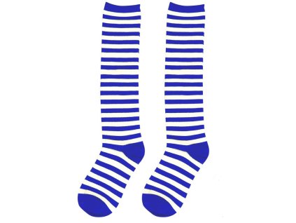 Pruhovane ponozky modre