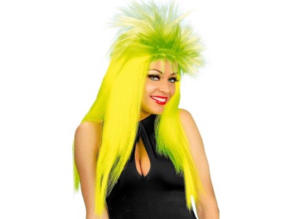 Paruka rockerka neon zluta