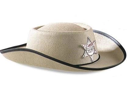 Klobouk sherif hnedy