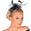 Cerny fascinator na celence