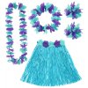 Sada Havaj - modrá sukně, čelenka, náhrdelník a náramky