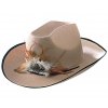 Kovbojsky klobouk s perim bezovy