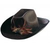 Kovbojsky klobouk s perim hnedy