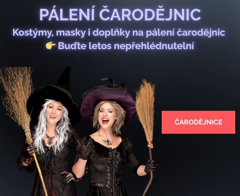vše pro Pálení čarodějnic, masky, kostýmy, klobouky, paruky, rekvizity
