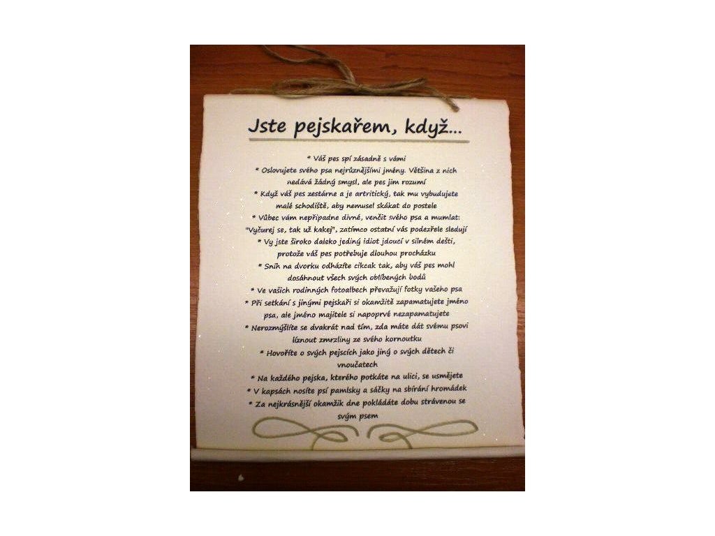 Pergamen - desatero - Pro pejskaře