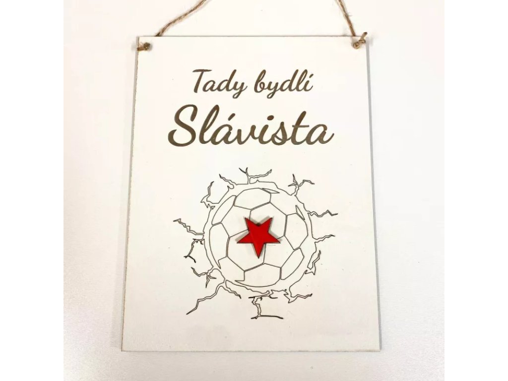 Cedulka - fotbalista - Slávista - barevná