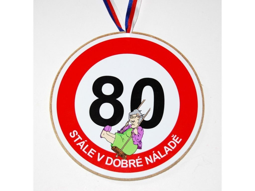 Medaile k 80. narozeninám pro ženu - originální dárek k jubileu