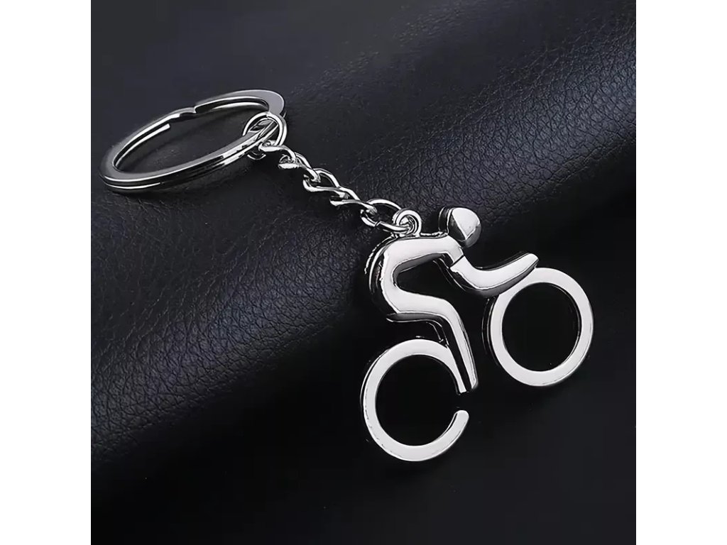 Přívěšek na klíče cyklista