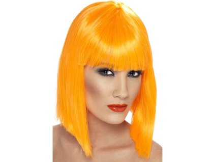 Paruka - Glam - neon - oranžová
