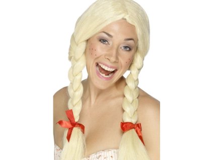 Paruka školačka blond s copy