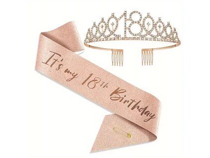 Sada Happy 18 -  šerpa a korunka růžová