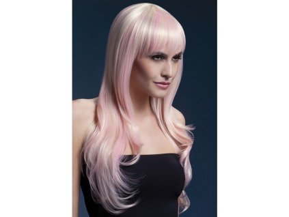 Paruka - Sienna - Blond s růžovou