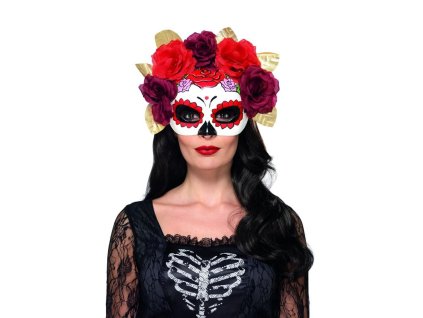 Škraboška - s kytkami - Day of the dead