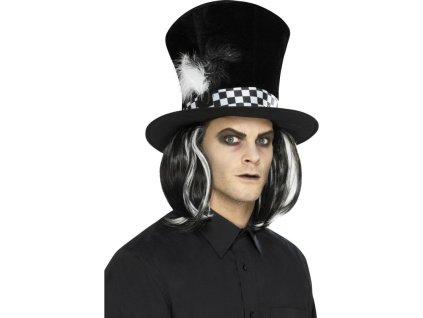 Klobouk - Cylindr - Dark tea - s vlasy