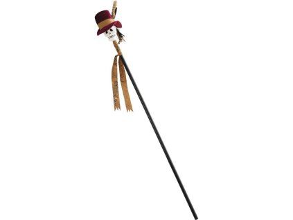 Skládací Voodoo hůlka s lebkou