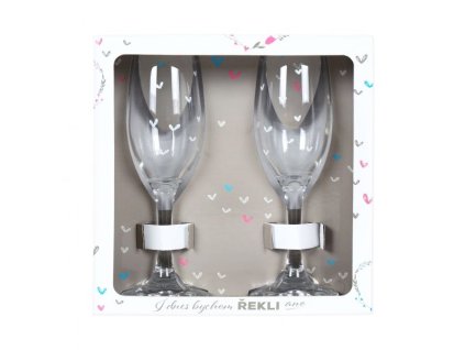 Skleničky svatební - Valentýnské