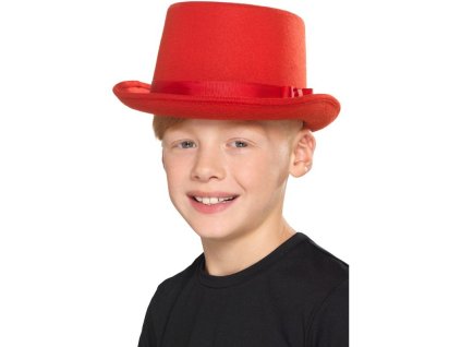Klobouk cylindr červený - dětský