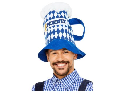 Klobouk pivní Oktoberfest modrý