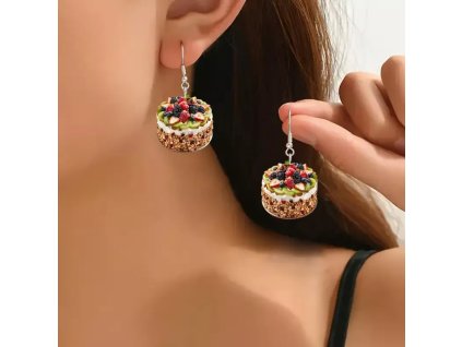 Náušnice  dort narozeniny