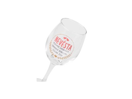 sklenička na vino nevěsta