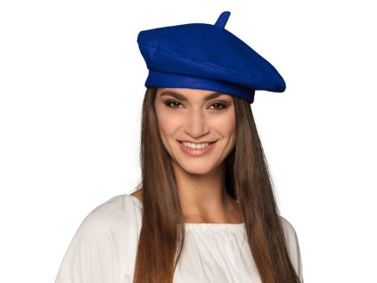 Modrá čepice rádiovka (baret)