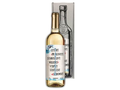 Dárkové víno - Tatínkovi  text - bílé  750ml