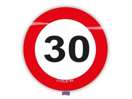 Konfety na stůl XL Dopravní značka 30 let - 48 ks