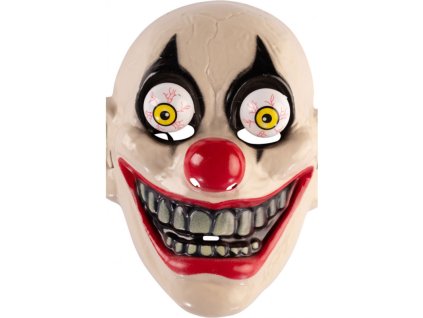 maska klaun s ocima na pruzinach