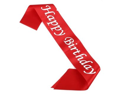 Šerpa Happy Birthday- červená