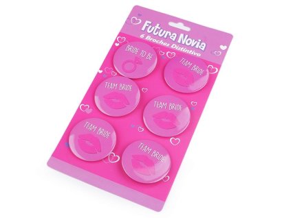 Placky na rozlučku Anglicky  - 5,5 cm - sada 6ks