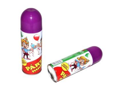 Konfety ve spreji provázky
