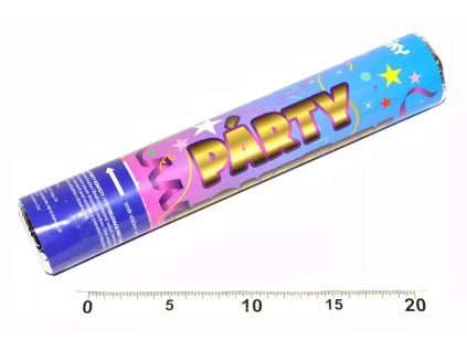 Konfety vystřelovací 30 cm barevné