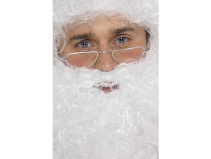 Santa brýle půlměsíce stříbrné