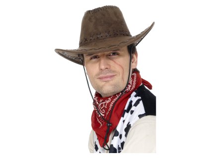 Klobouk kovboj hnědý
