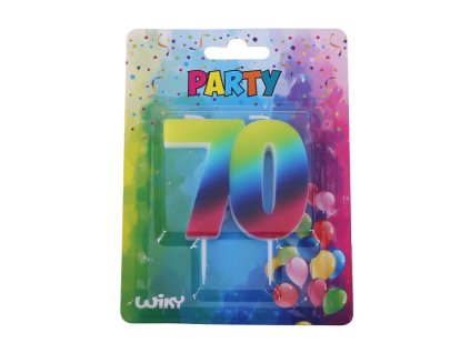 Svíčka číslo 70 Duha