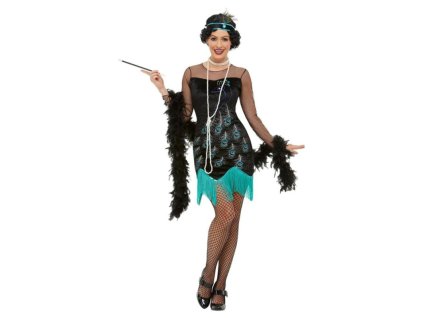 Kostým - Flapper Charleston  - 20. léta - páv
