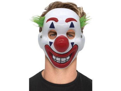 maska klaun s vlasky pvc