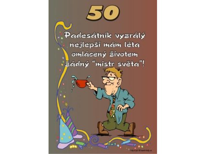 Certifikát  50 pro muže  ...  č.89