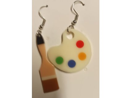 Náušnice paleta + štětec