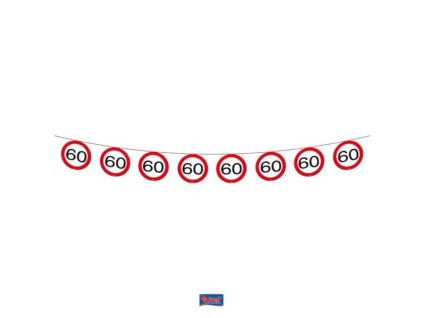 Girlanda narozeninová dopravní značka - 60 let