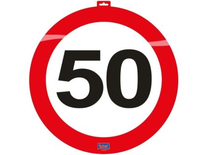 Dekorace dopravní značka 50 - průměr 47cm