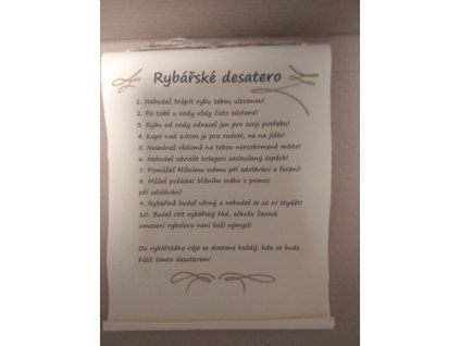 Pergamen rybářské desatero