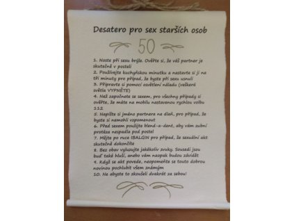 Pergamen - desatero - Sex starších po 50