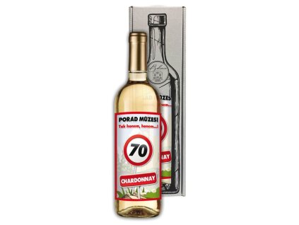 Dárkové víno - Vše nejlepší 70 - bílé 750ml