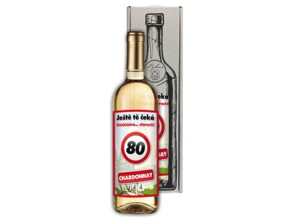 Dárkové víno - Vše nejlepší 80 - bílé 750ml