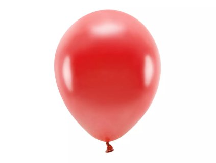 Sada 10 červených metalických balónků 30 cm