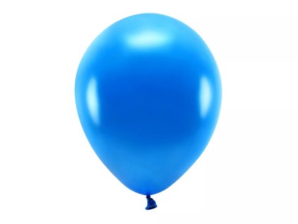 Sada 10 tmavě modrých metalických balónků 30 cm