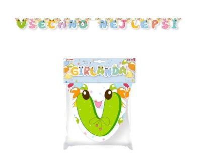 Girlanda - Všechno nejlepší 215 cm